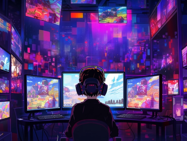Gratis Foto aesthetische anime personage gaming