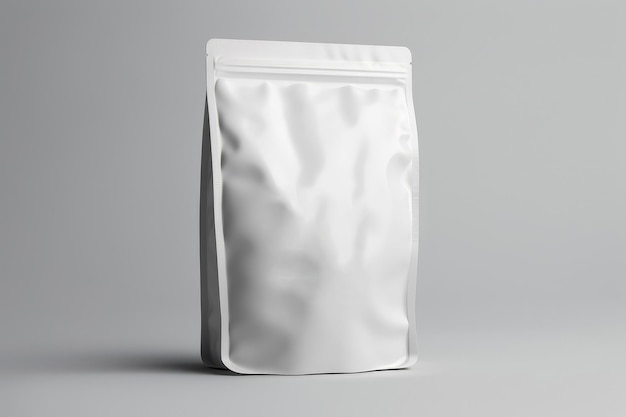 Afbeelding van een witte luchtdichte zak op een witte achtergrond