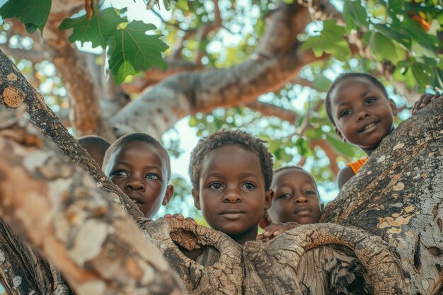 Afrikaanse kinderen genieten van het leven.
