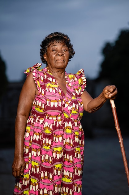 Afrikaanse senior vrouw portret