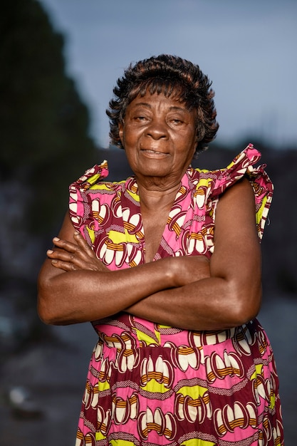 Afrikaanse senior vrouw portret