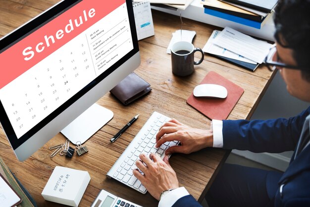 Afspraakschema Kalender Evenement Meeting Concept