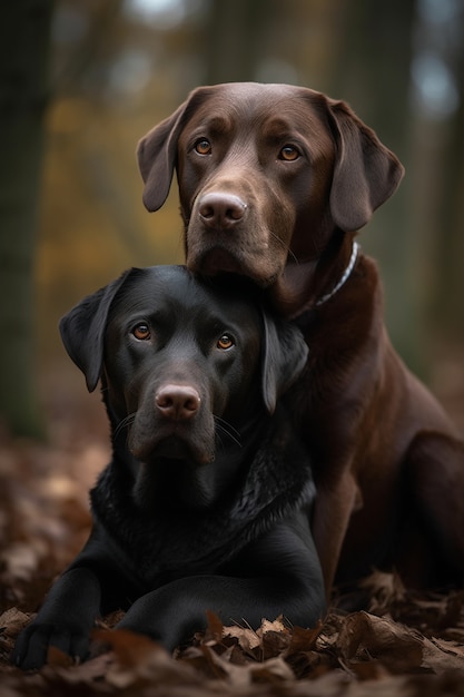 Ai gegenereerd labrador retriever hond foto