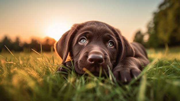 Ai gegenereerd labrador retriever hond foto