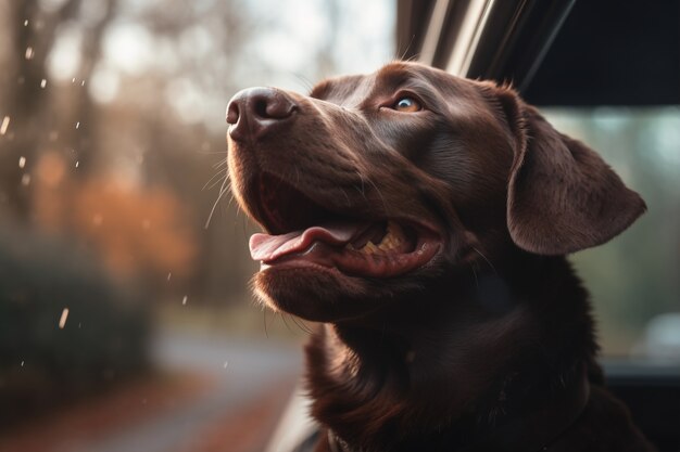 Ai gegenereerd labrador retriever hond foto