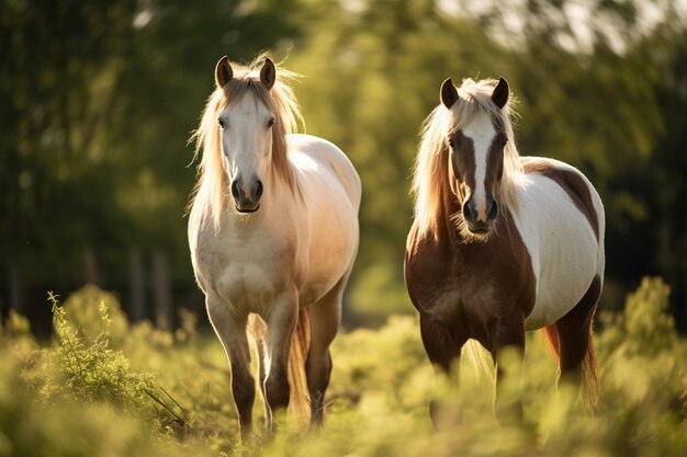 Ai gegenereerde paarden foto