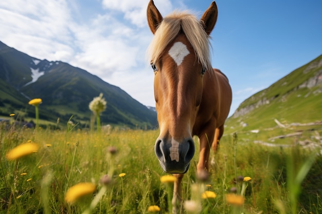 Gratis foto ai gegenereerde paarden foto