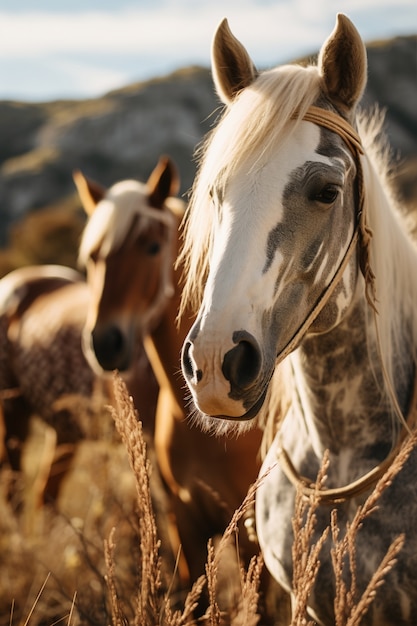 Ai gegenereerde paarden foto