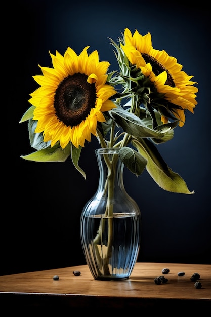 Gratis foto ai gegenereerde zonnebloemen