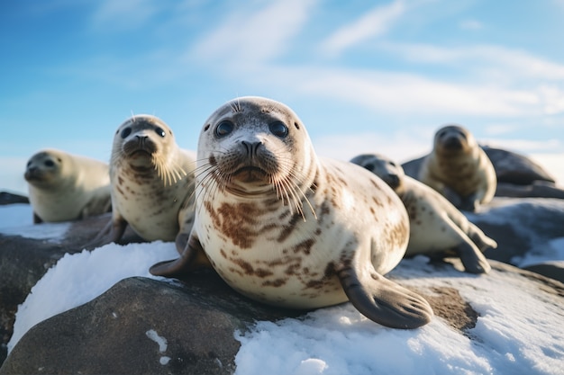 Gratis foto ai genereerde realistische afbeeldingen van zeehonden