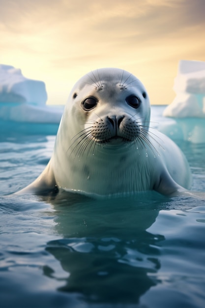 Gratis foto ai genereerde realistische afbeeldingen van zeehonden