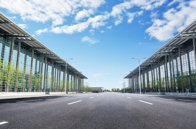 Airport met een weg