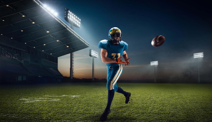 Gratis Foto american football american football-speler in professioneel sportstadion