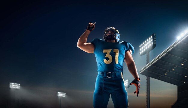 American football American football-speler in professioneel sportstadion