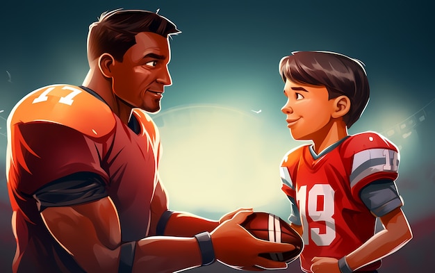 Gratis foto american football personage met uitrusting