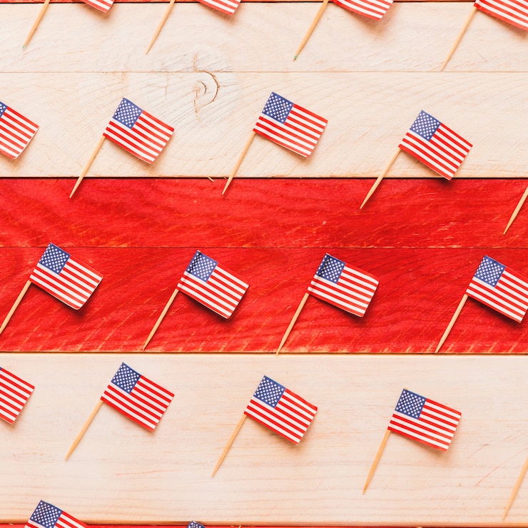 Gratis Foto amerikaanse vlag achtergrond voor onafhankelijkheidsdag