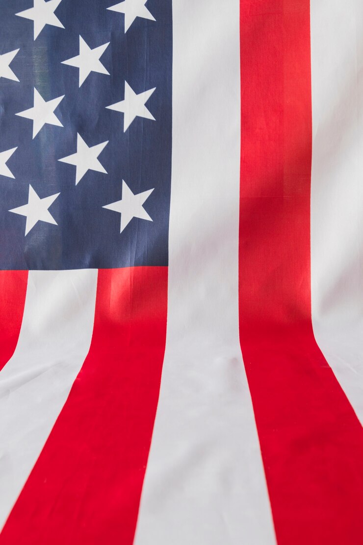 Gratis Foto amerikaanse vlag die een hoekvlak bestrijkt