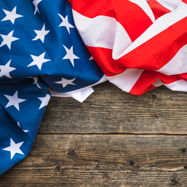 Gratis Foto amerikaanse vlagachtergrond met copyspace