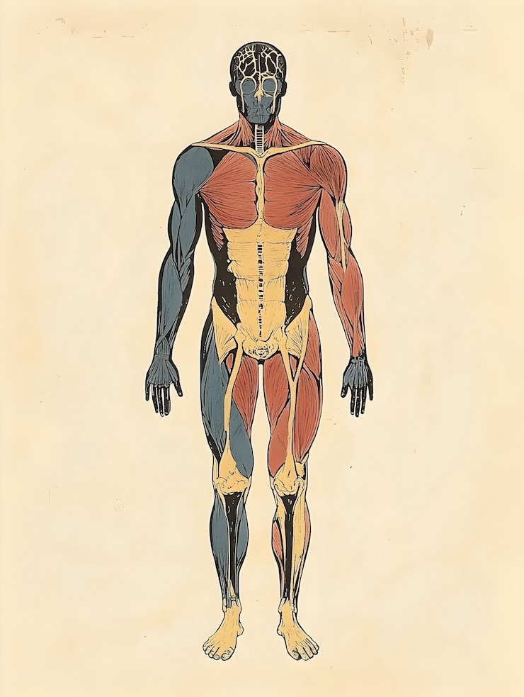 Gratis Foto anatomie tekening vintage stijl