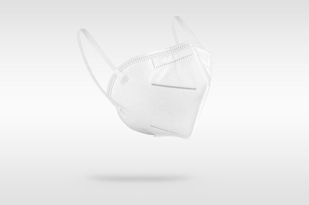 Anti-vervuiling gezichtsmasker op grijze achtergrond