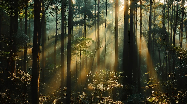 Gratis foto aokigahara bos in zeer gedetailleerde stijl