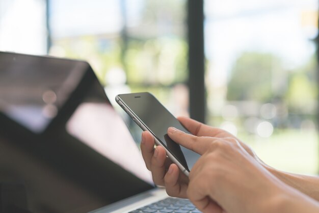 apparatuur touchscreen lege computer niemand