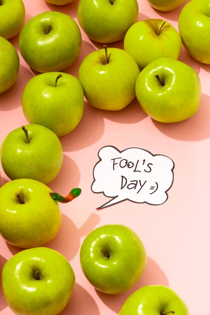 April Fools Day stilleven met appels