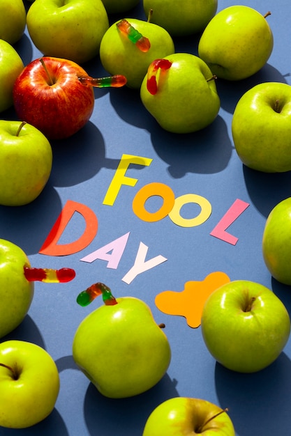 April Fools Day stilleven met appels