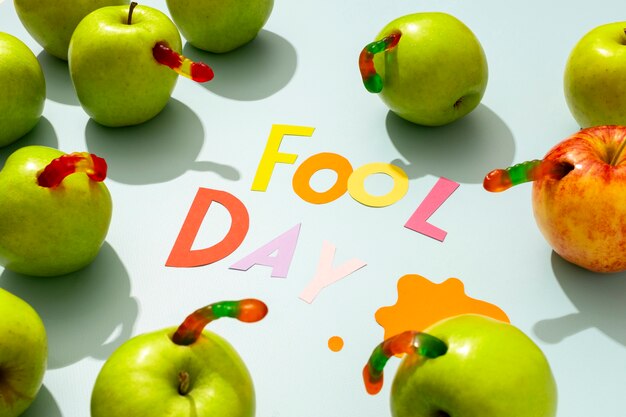 April Fools Day stilleven met appels