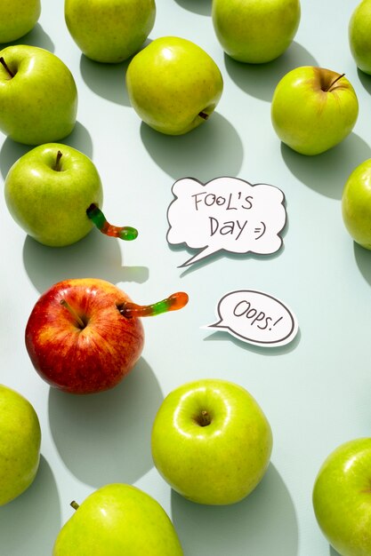 April Fools Day stilleven met appels