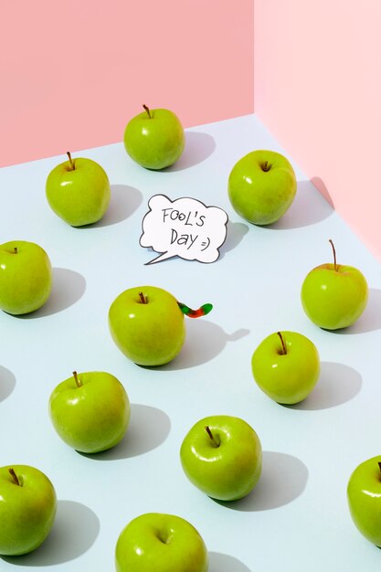 April Fools Day stilleven met appels