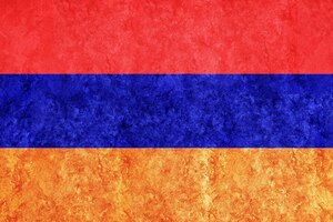Armenië metalen vlag, getextureerde vlag, grunge vlag