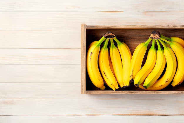 Arrangeering van rauwe bananen van bovenaf