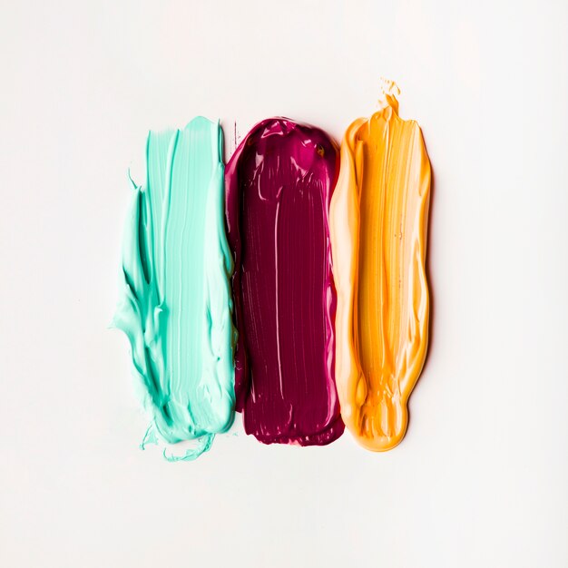 Artistieke kleurrijke penseelstreken van verf