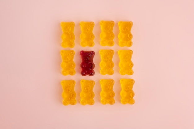 Gratis foto assortiment heerlijke gummyberen