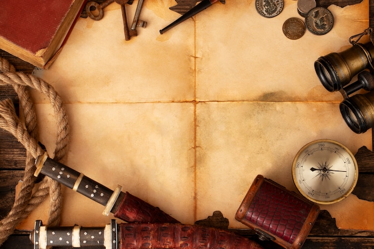 Gratis Foto assortiment piratenartefacten en premies