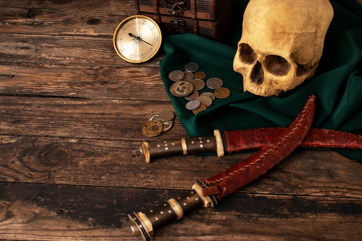Gratis Foto assortiment piratenartefacten en premies