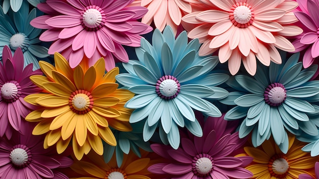 Gratis foto assortiment van abstracte 3d-bloemen