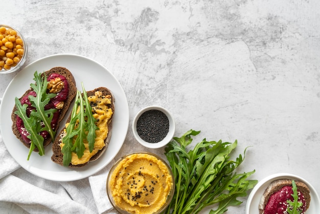 Assortiment van heerlijk eten en ingrediënten