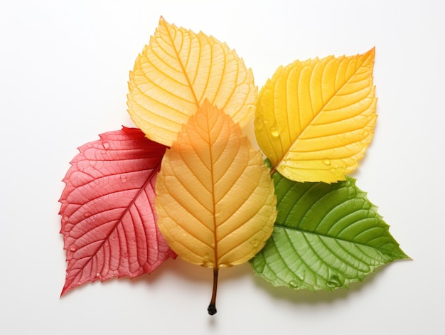 Assortiment van kleurrijke droge herfstbladeren