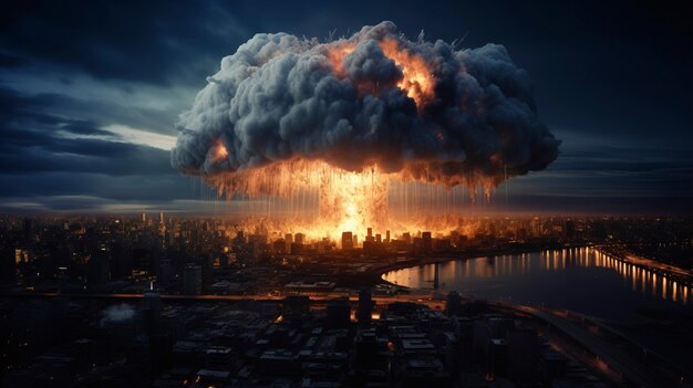 Atoombom apocalyptische explosie