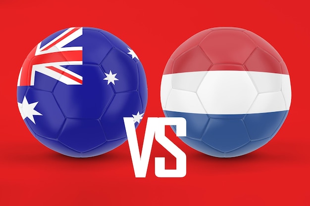 Australië versus Nederland voetbal