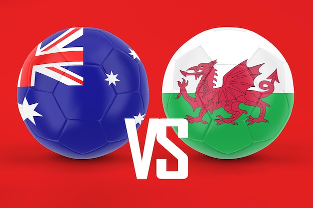 Australië versus wales voetbal