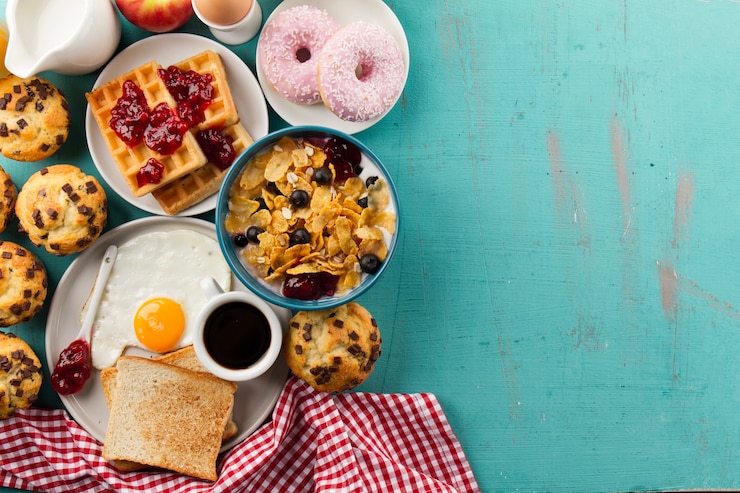 Gratis Foto bakkerij eten en muesli voor het ontbijt