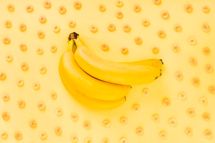 Gratis Foto bananen en ontbijtgranen
