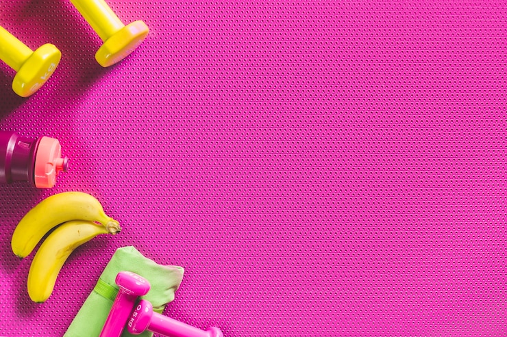 Gratis Foto bananen en sportbenodigdheden