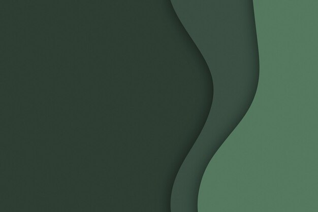 Banner met abstracte achtergrond met uitgesneden golven van groen papier