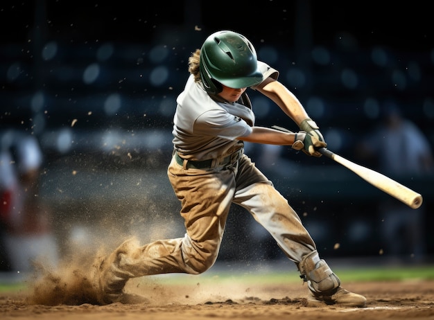 Baseballspeler op het veld tijdens een wedstrijd