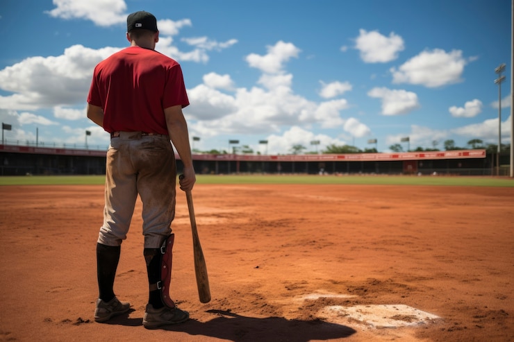 Gratis Foto baseballspeler op het veld tijdens een wedstrijd