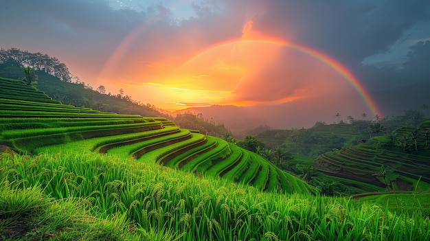 Gratis foto beautiful rainbow  in nature